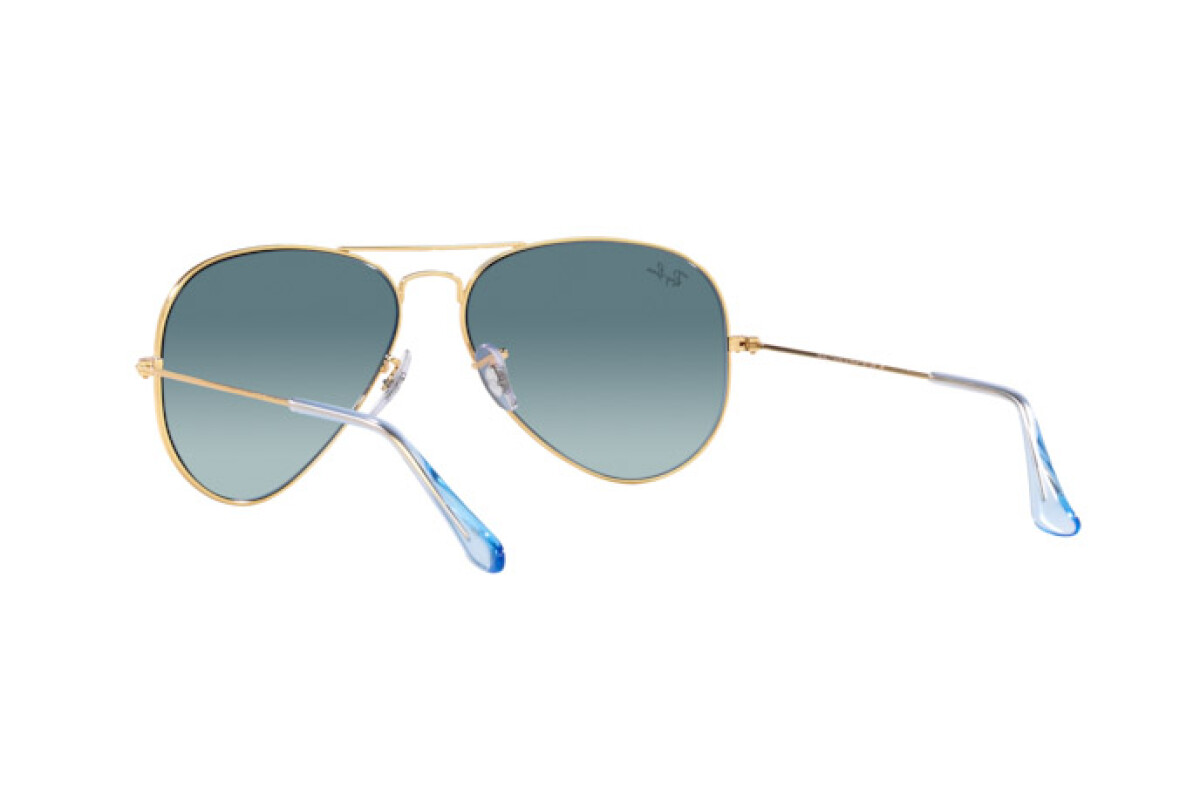 Ray-Ban Aviator RB3025 Sunglasses Gold with Blue Mirror Flash Lenses