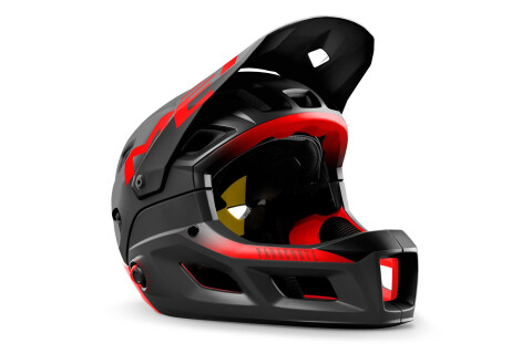 Casco MET Parachute mcr mips nero rosso opaco lucido 3HM120 NR2