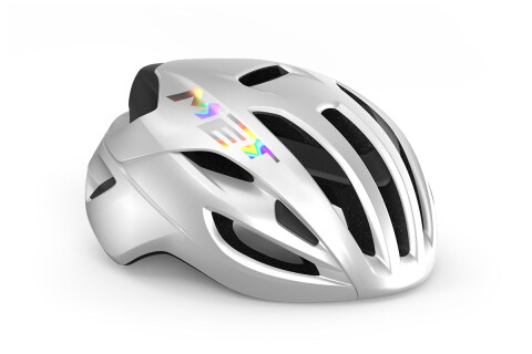 Bike helmet MET Rivale mips bianco olografico lucido 3HM132 BI1