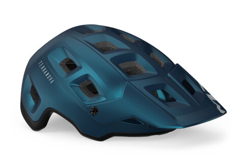 Casco MET Terranova blu ottanio nero metallizzato opaco 3HM121 BL3