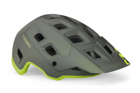 Casque de vélo MET Terranova grigio lime opaco lucido 3HM121 GR2