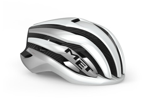 Мотоциклетный шлем MET Trenta 3k carbon mips bianco metallizzato opaco 3HM146 BI2