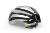 Casque de vélo MET Trenta 3k carbon mips bianco metallizzato opaco 3HM146 BI2