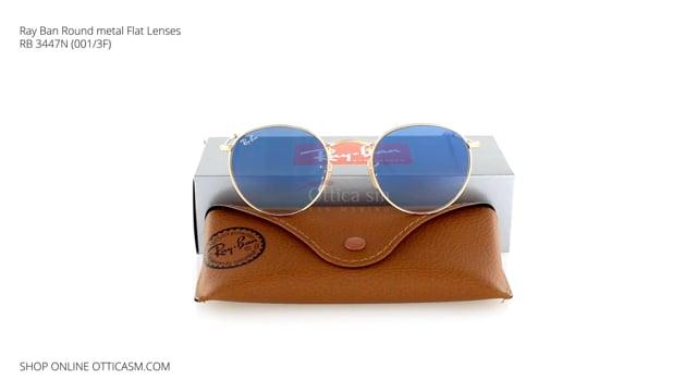 ray ban round metal flat lenses